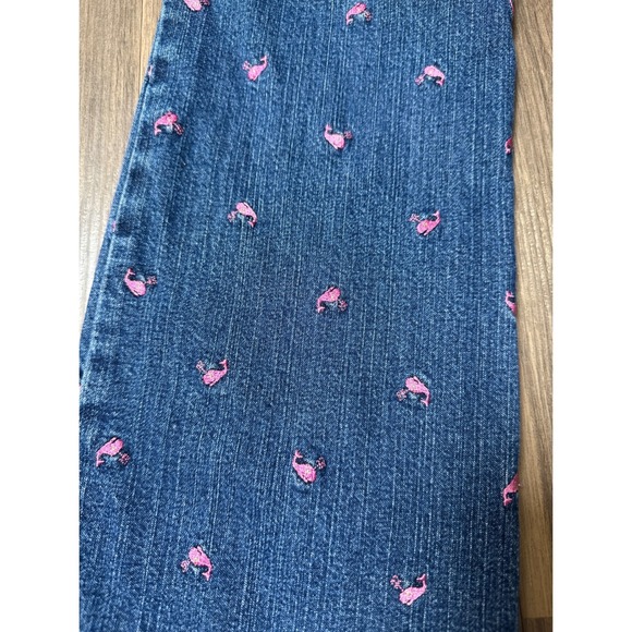 Vintage White Tag Lilly Pulitzer Embroidered Whale Jeans Size 0 Preppy Y2K - Picture 8 of 8